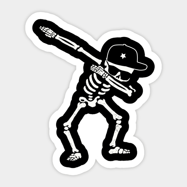 Halloween Skeleton Shirt Dab Hip Hop Skull Shirts Sticker by igybcrew